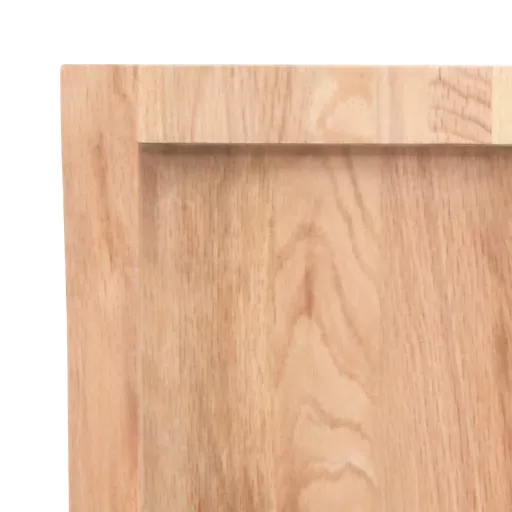 Világosbarna kezelt tömör tölgyfa asztallap 100x40x(2-4) cm