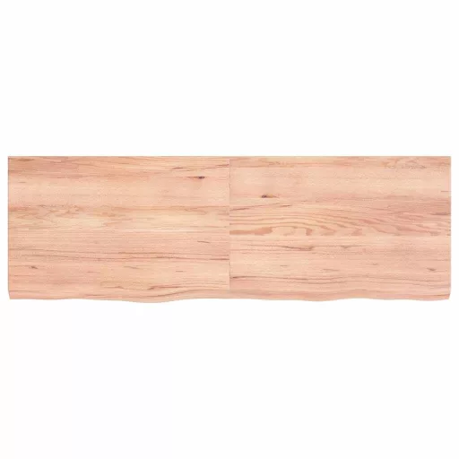 Világosbarna kezelt tömör tölgyfa asztallap 120x40x(2-4) cm