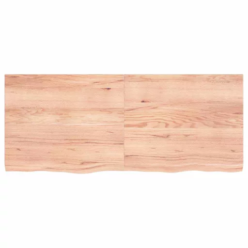 Világosbarna kezelt tömör tölgyfa asztallap 120x50x(2-4) cm