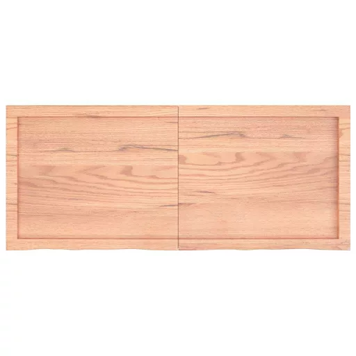 Világosbarna kezelt tömör tölgyfa asztallap 120x50x(2-4) cm