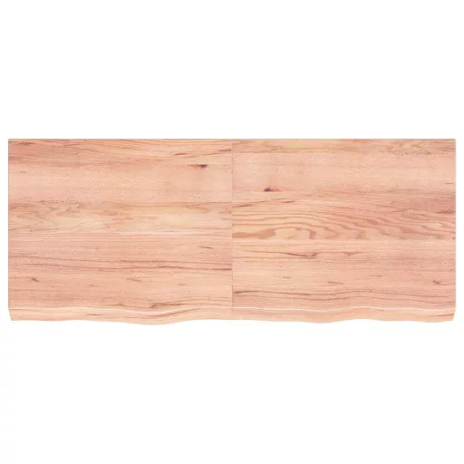 Világosbarna kezelt tömör tölgyfa asztallap 120x50x(2-6) cm