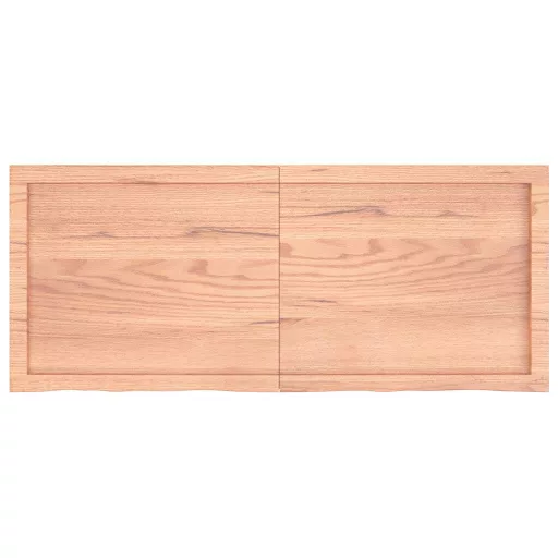 Világosbarna kezelt tömör tölgyfa asztallap 120x50x(2-6) cm