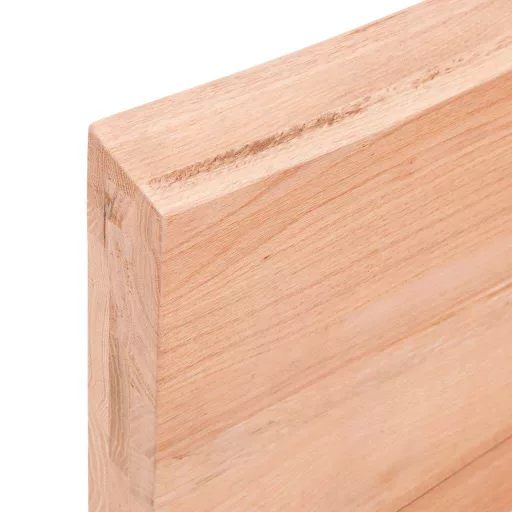Világosbarna kezelt tömör tölgyfa asztallap 120x50x(2-6) cm