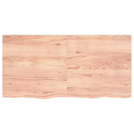 Világosbarna kezelt tömör tölgyfa asztallap 120x60x(2-4) cm