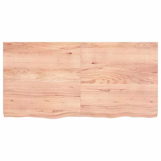 Világosbarna kezelt tömör tölgyfa asztallap 120x60x(2-6) cm