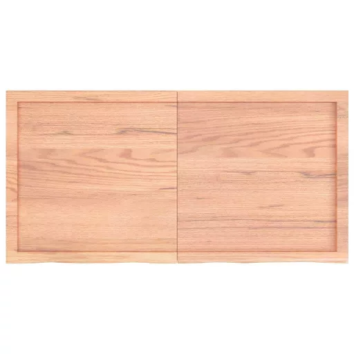 Világosbarna kezelt tömör tölgyfa asztallap 120x60x(2-6) cm
