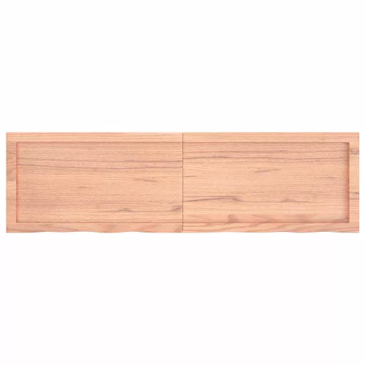 Világosbarna kezelt tömör tölgyfa asztallap 140x40x(2-4) cm