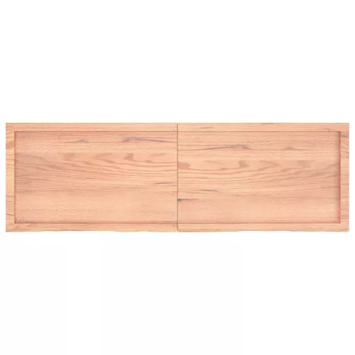 Világosbarna kezelt tömör tölgyfa asztallap 160x50x(2-6) cm