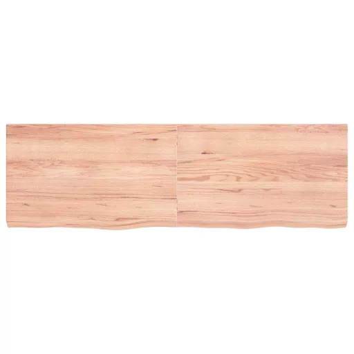 Világosbarna kezelt tömör tölgyfa asztallap 160x50x(2-6) cm