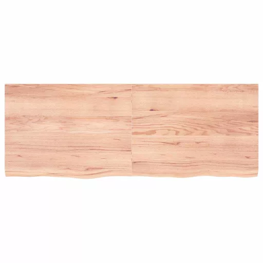Világosbarna kezelt tömör tölgyfa asztallap 160x60x(2-4) cm