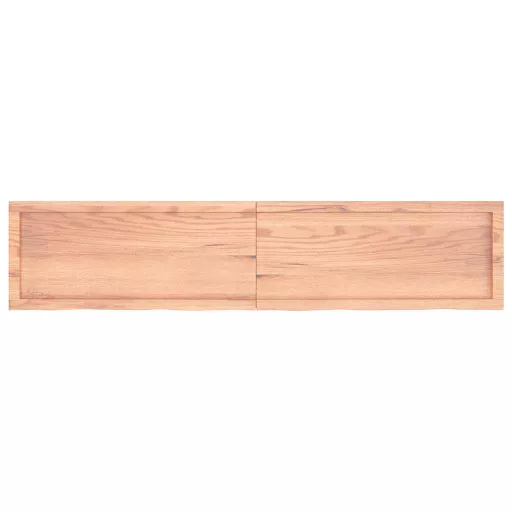 Világosbarna kezelt tömör tölgyfa asztallap 180x40x(2-4) cm