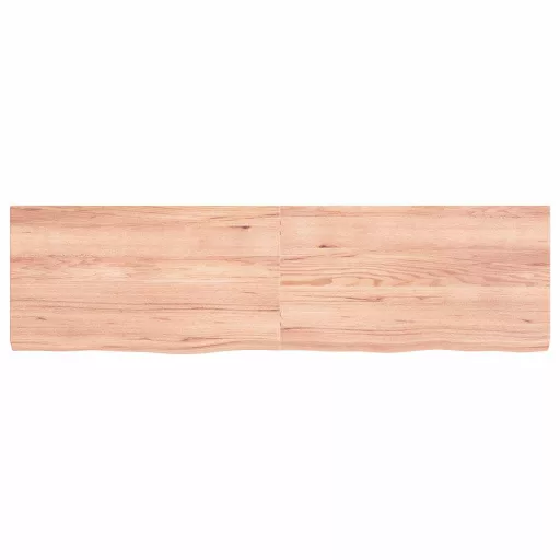 Világosbarna kezelt tömör tölgyfa asztallap 180x50x(2-6) cm