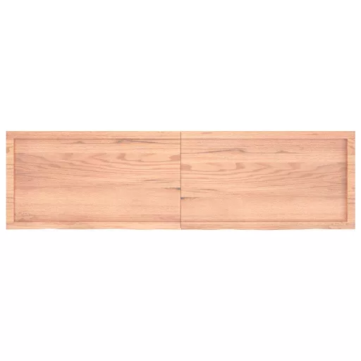 Világosbarna kezelt tömör tölgyfa asztallap 180x50x(2-6) cm