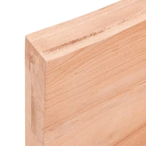 Világosbarna kezelt tömör tölgyfa asztallap 180x50x(2-6) cm