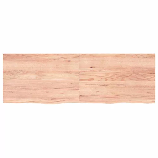 Világosbarna kezelt tömör tölgyfa asztallap 180x60x(2-4) cm