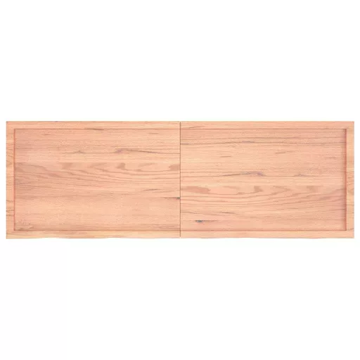 Világosbarna kezelt tömör tölgyfa asztallap 180x60x(2-4) cm