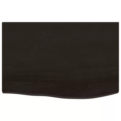 Sötétbarna kezelt tömör tölgyfa asztallap 60x40x2 cm