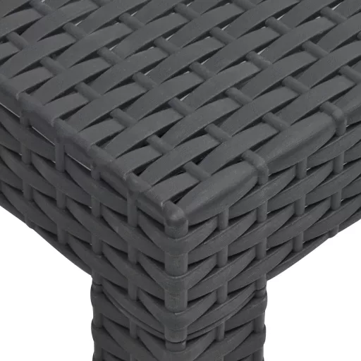 Antracitszürke PP rattan kerti asztal 58 x 58 x 41 cm