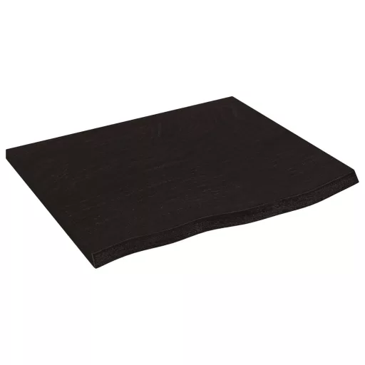 Sötétbarna kezelt tömör tölgyfa asztallap 60x50x2 cm