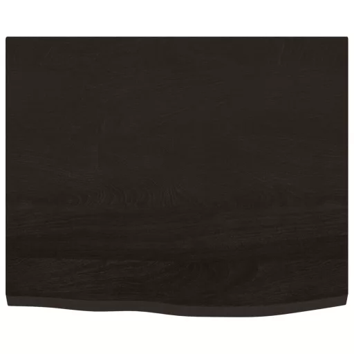 Sötétbarna kezelt tömör tölgyfa asztallap 60x50x2 cm