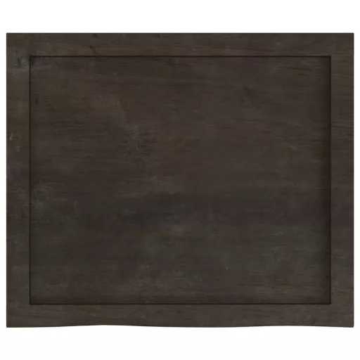 Sötétbarna kezelt tömör tölgyfa asztallap 60x50x(2-4) cm