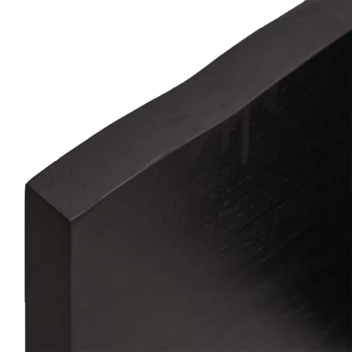 Sötétbarna kezelt tömör tölgyfa asztallap 60x50x(2-4) cm