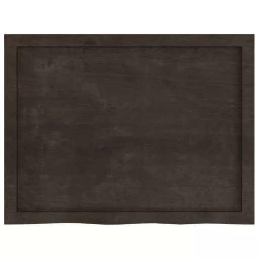 Sötétbarna kezelt tömör tölgyfa asztallap 80x60x(2-4) cm