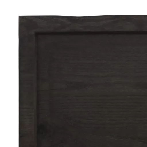 Sötétbarna kezelt tömör tölgyfa asztallap 80x60x(2-4) cm