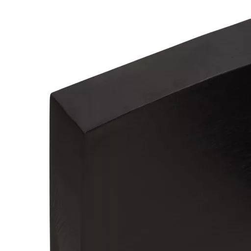 Sötétbarna kezelt tömör tölgyfa asztallap 100x40x(2-6) cm