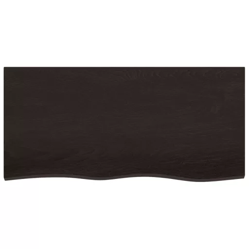 Sötétbarna kezelt tömör tölgyfa asztallap 100x50x2 cm
