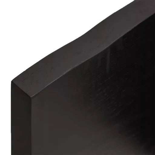 Sötétbarna kezelt tömör tölgyfa asztallap 100x50x(2-4) cm
