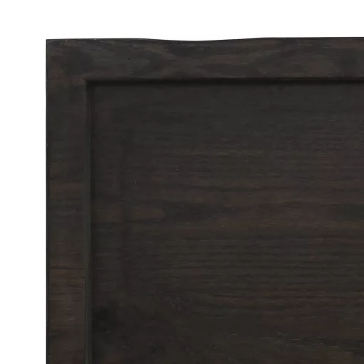 Sötétbarna kezelt tömör tölgyfa asztallap 100x50x(2-6) cm