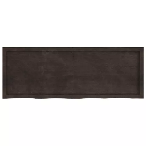 Sötétbarna kezelt tömör tölgyfa asztallap 140x50x(2-4) cm