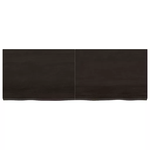 Sötétbarna kezelt tömör tölgyfa asztallap 140x50x(2-4) cm