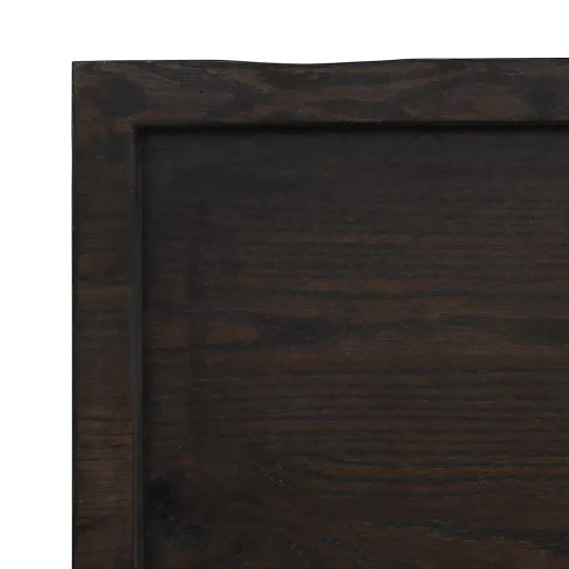 Sötétbarna kezelt tömör tölgyfa asztallap 140x50x(2-4) cm