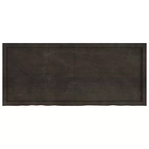 Sötétbarna kezelt tömör tölgyfa asztallap 140x60x(2-6) cm