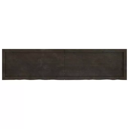 Sötétbarna kezelt tömör tölgyfa asztallap 160x40x(2-4) cm