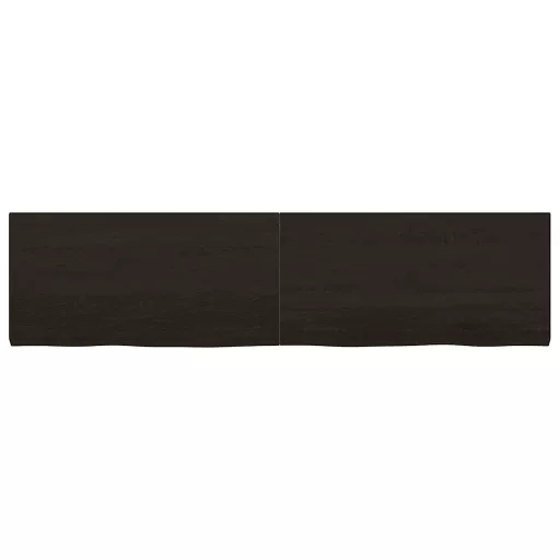 Sötétbarna kezelt tömör tölgyfa asztallap 160x40x(2-4) cm