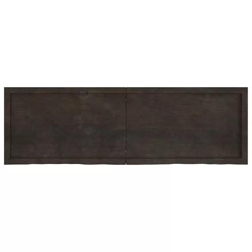 Sötétbarna kezelt tömör tölgyfa asztallap 160x50x(2-4) cm