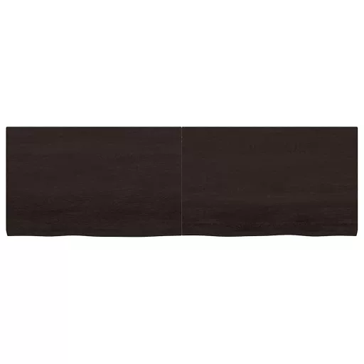 Sötétbarna kezelt tömör tölgyfa asztallap 160x50x(2-4) cm