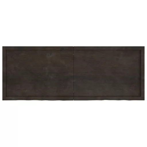 Sötétbarna kezelt tömör tölgyfa asztallap 160x60x(2-6) cm