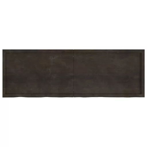 Sötétbarna kezelt tömör tölgyfa asztallap 180x60x(2-6) cm