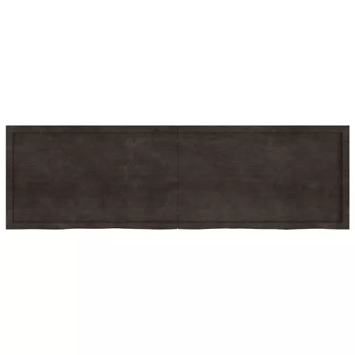 Sötétbarna kezelt tömör tölgyfa asztallap 200x60x(2-6) cm
