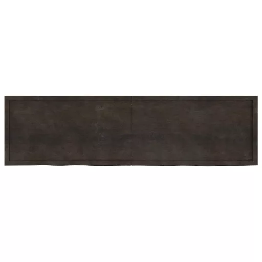 Sötétbarna kezelt tömör tölgyfa asztallap 220x60x(2-4) cm