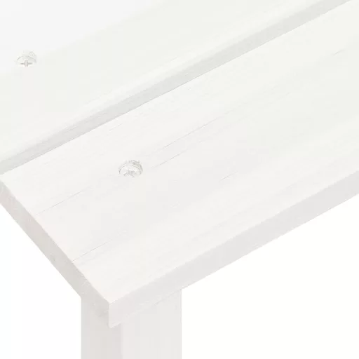 Fehér tömör fenyőfa kerti adirondack szék asztallal
