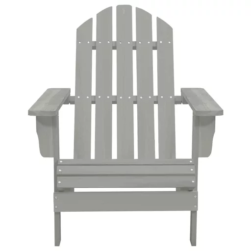 Szürke tömör fenyőfa kerti adirondack szék asztallal