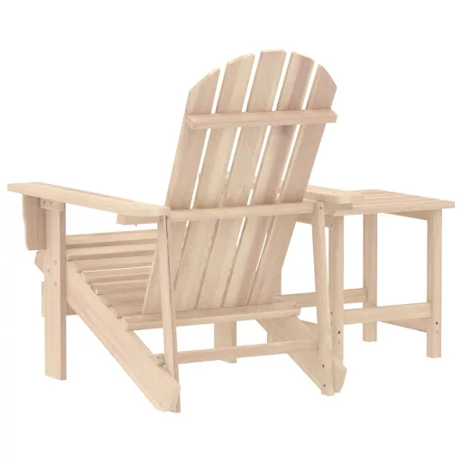 Tömör fenyőfa kerti adirondack szék asztallal