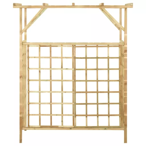 Impregnált fenyőfa kerti pergola 2 szemeteskukához