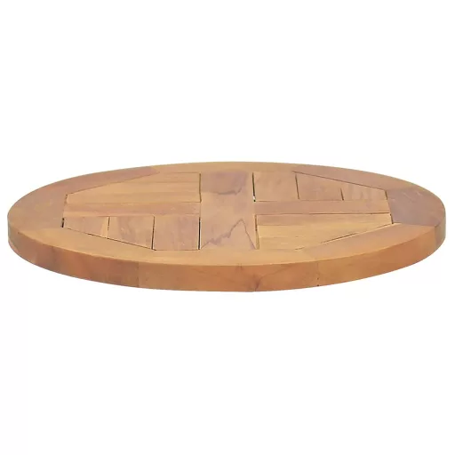 Kerek tömör tíkfa asztallap 2,5 cm 40 cm
