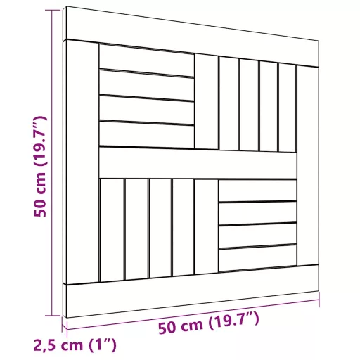 Négyzet alakú tömör tíkfa asztallap 50 x 50 x 2,5 cm
